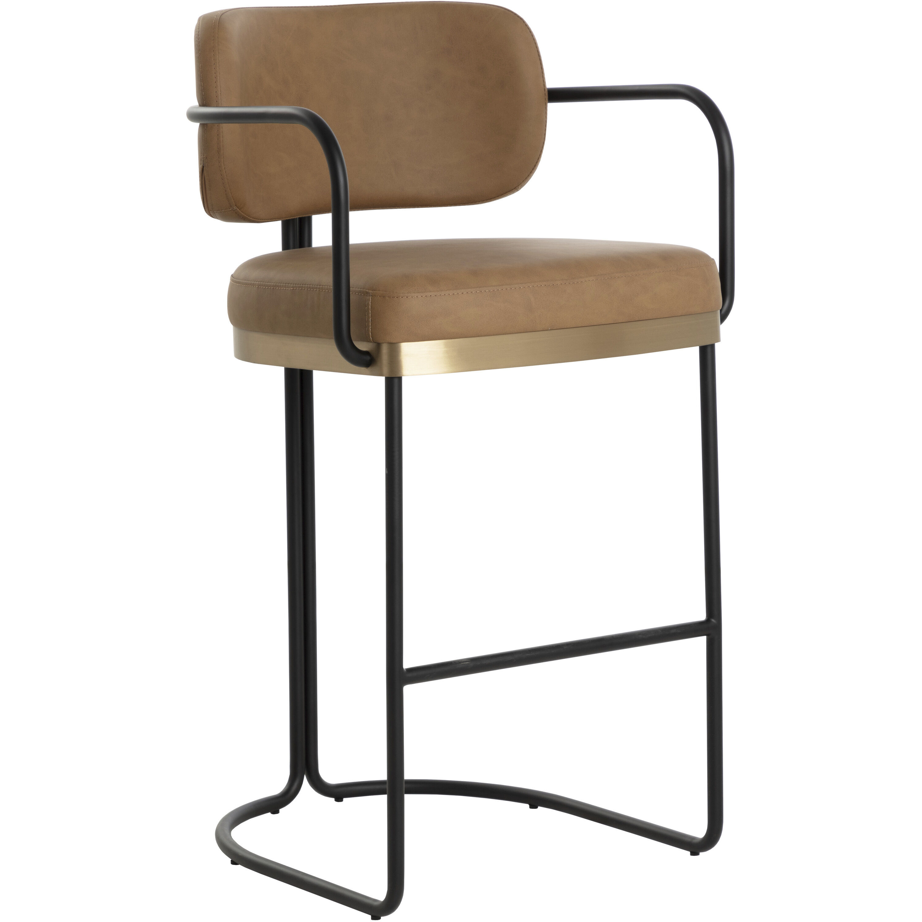 Jalen 40.5 inch Milliken Cognac Barstool